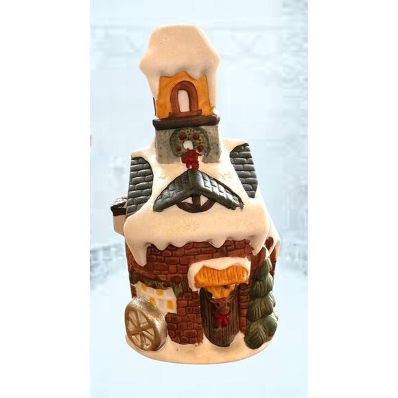 Vintage Gift Collection Hand Painted Porcelain House Dinner Bell Christmas Gift - Picture 1 of 12